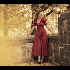 Doen ischia dress red currant